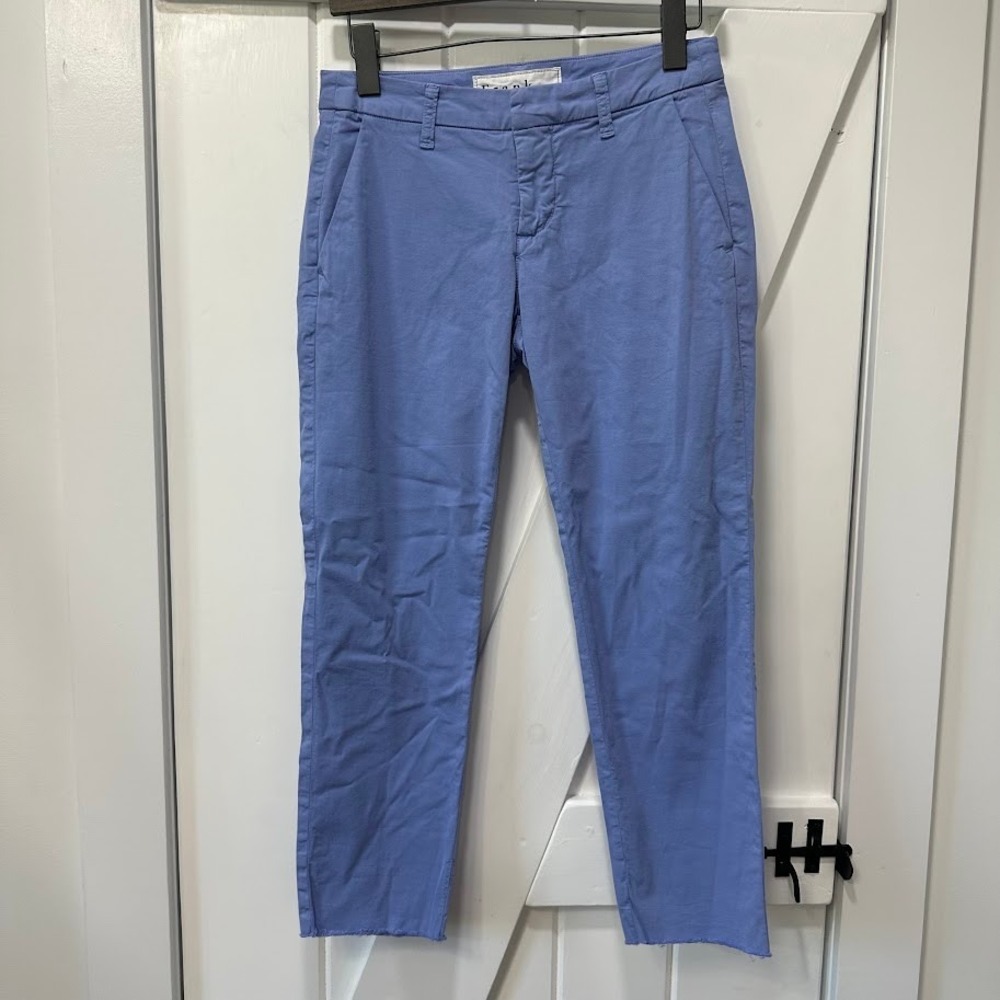 Frank & Eileen Womens Pants Size 0 Wicklow Italian Chino Lilac Raw Hem Crop NEW